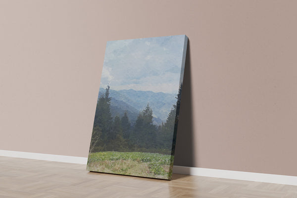 Misty Mountain Landscape Poster