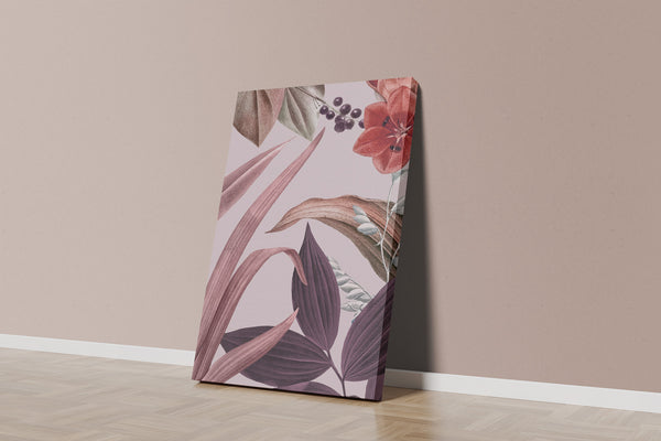 Crimson Bloom Botanical Poster